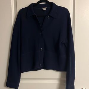 EUC J. Crew Navy Lambswool Sweater Blazer